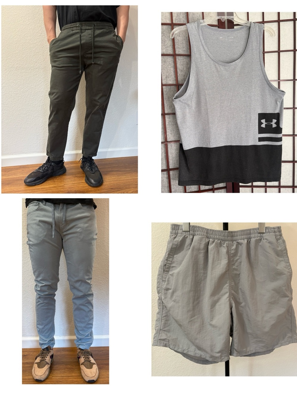 Bundle of 4 men’s items size M, Uniqlo, Zara, Under Armour.
